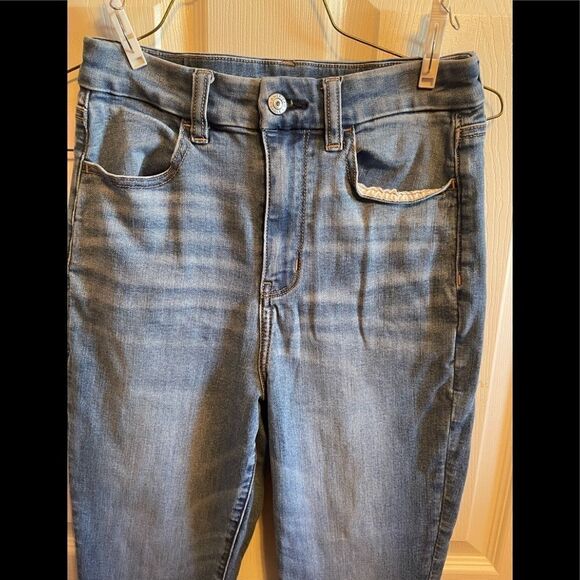 American eagle Ne(X)t level stretch.  Curvy highest rise jeggings sz 4 short - Picture 2 of 9